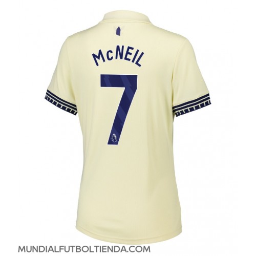 Camiseta Everton Dwight McNeil #7 Segunda Equipación Replica 2025-26 para mujer mangas cortas